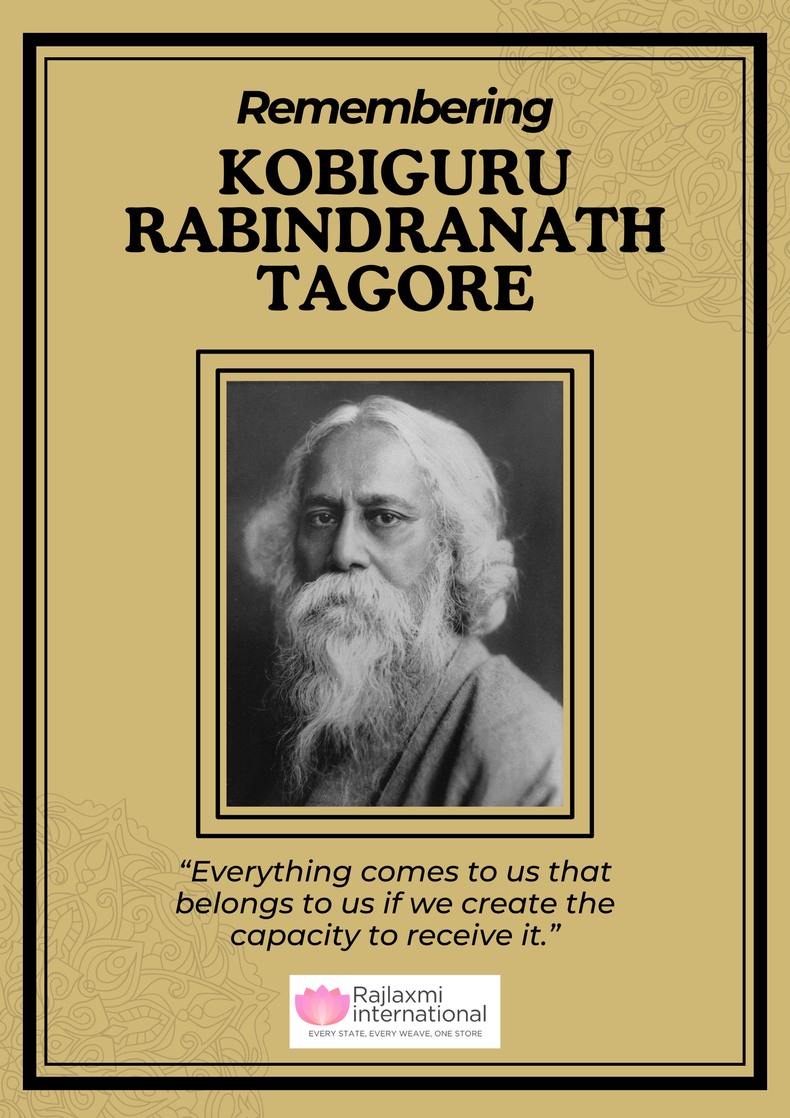 Celebrating the Birth Anniversary of Rabindranath Tagore – The Pride of Bengal and India