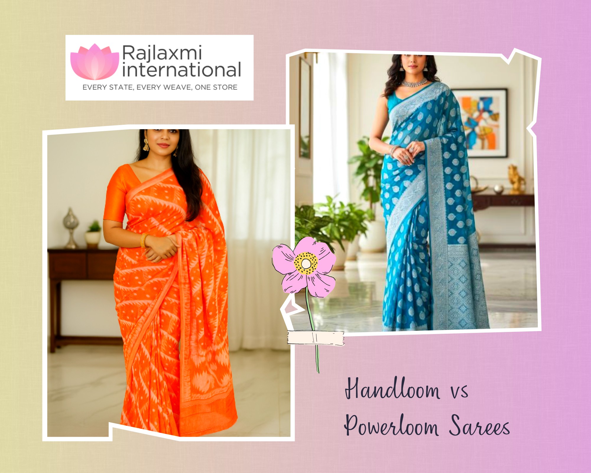 Handloom vs Powerloom Sarees: What's the Difference and Which One Should You Choose?