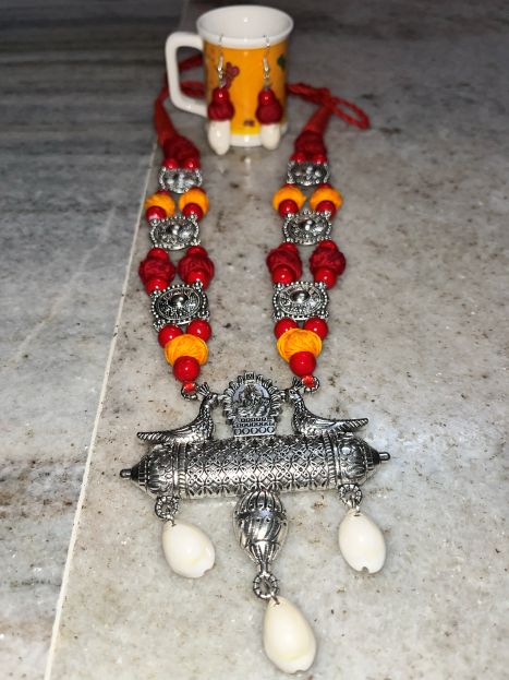 Handcrafted Oxidised Jewellery Necklace & Earring Set