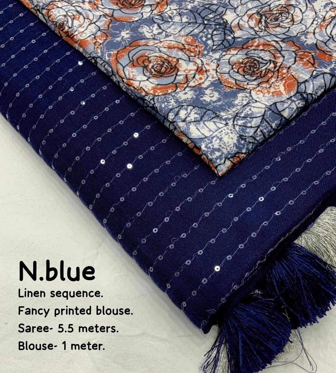 Linen Saree with Self Weaving Checks & Golden Border - SKU2