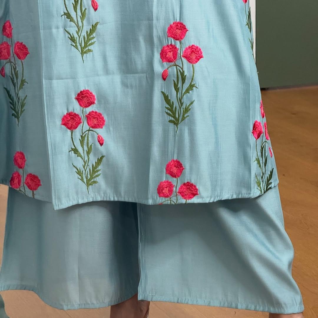 Beautiful Butta machine embroidery Suit Set for a graceful look - SKU1