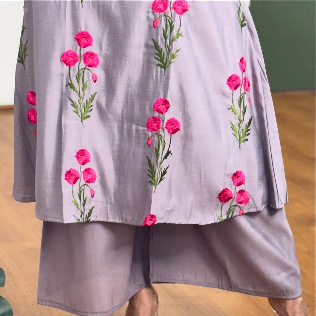 Beautiful Butta machine embroidery Suit Set for a graceful look - SKU2