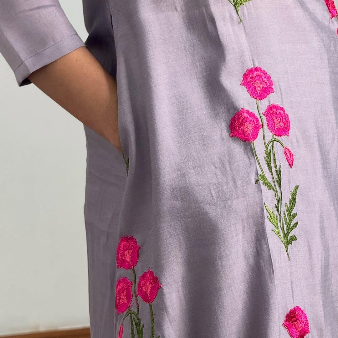 Beautiful Butta machine embroidery Suit Set for a graceful look - SKU2