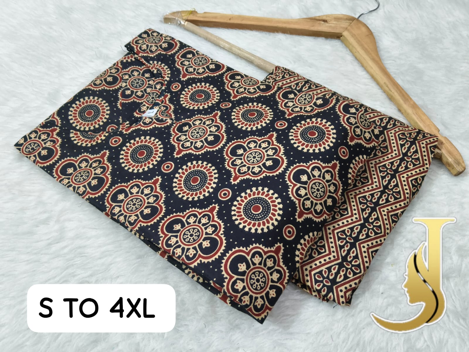 Premium Cotton Jaipuri Kurti & Pant Set for Women - Default