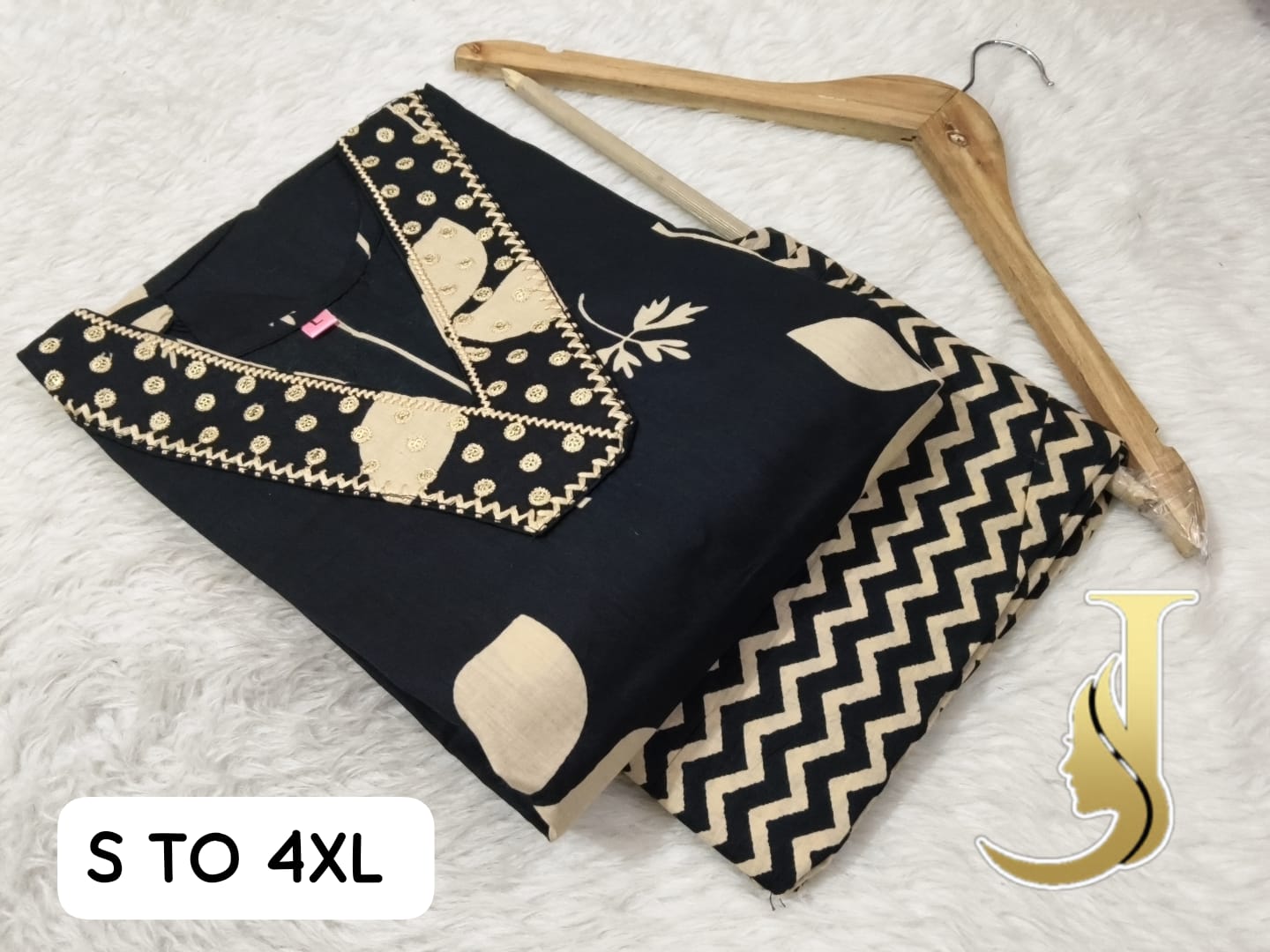 Premium Cotton Jaipuri Kurti & Pant Set for Women - Default