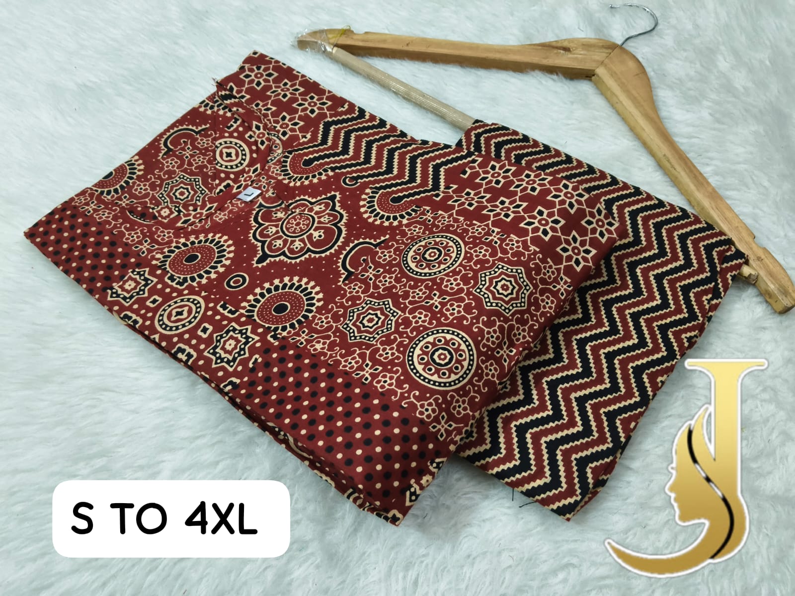 Premium Cotton Jaipuri Kurti & Pant Set for Women - Default