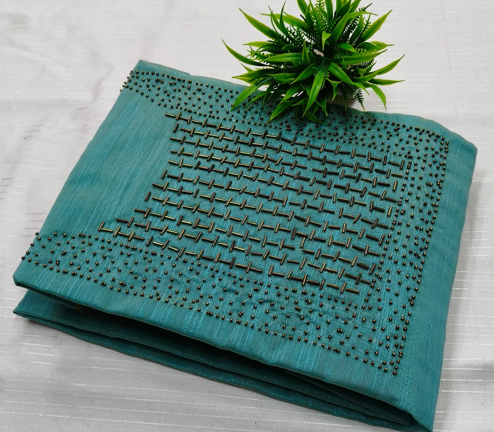 Premium Cotton & Silk Hand Work Top Material - Hand Work Top Materialefault