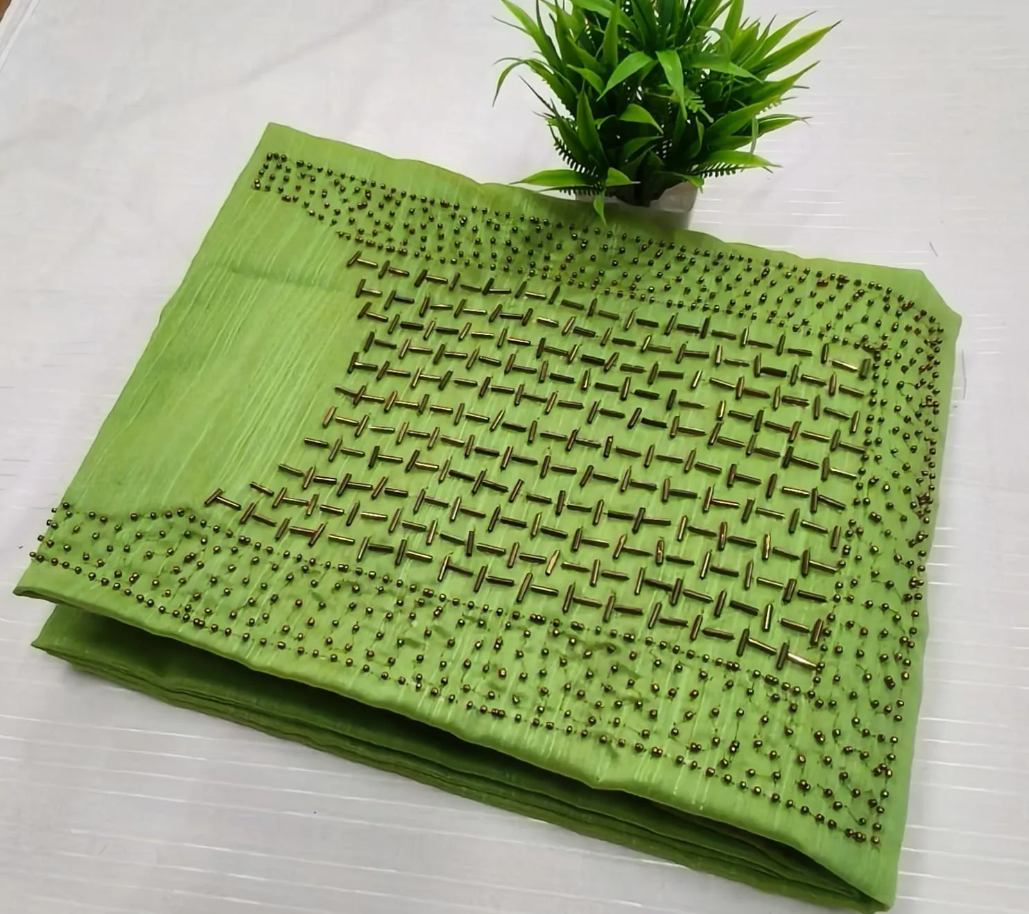 Premium Cotton & Silk Hand Work Top Material - Hand Work Top Materialefault