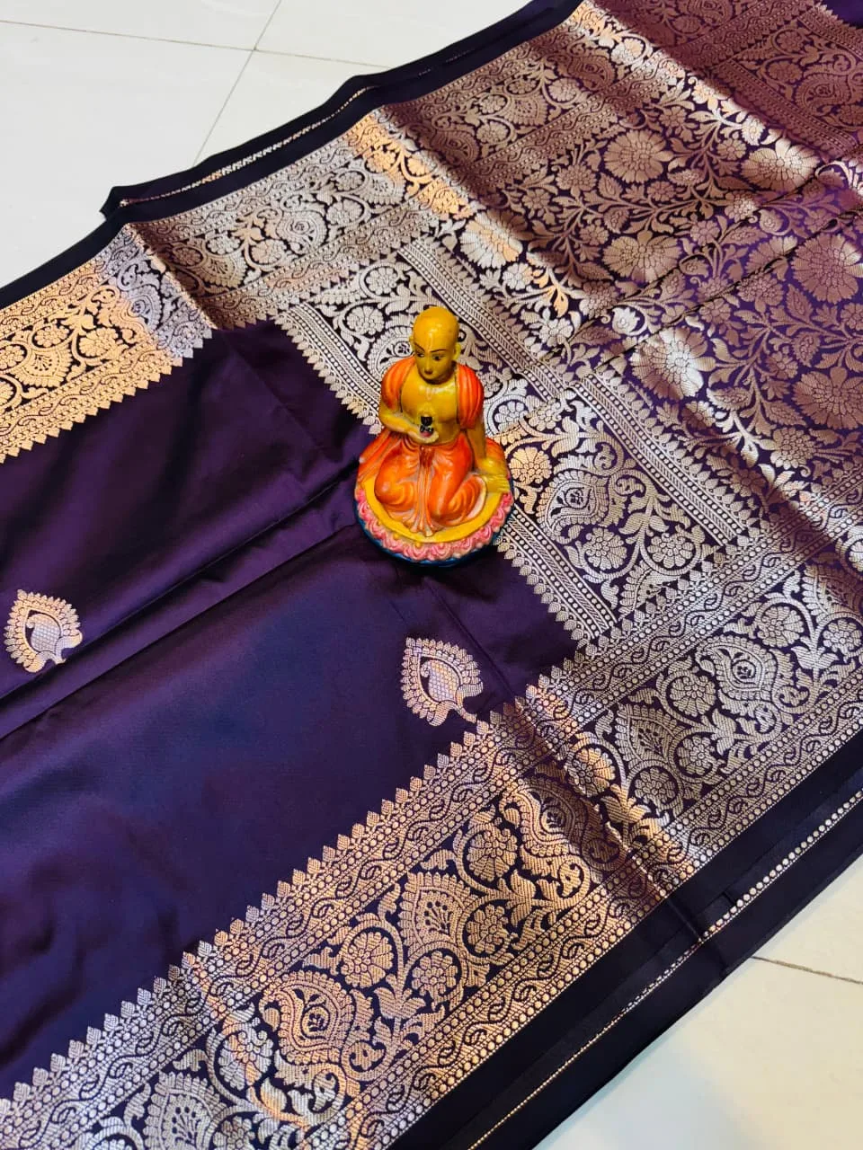 Most Demanding Muga Silk Saree Collection - Navy Blue