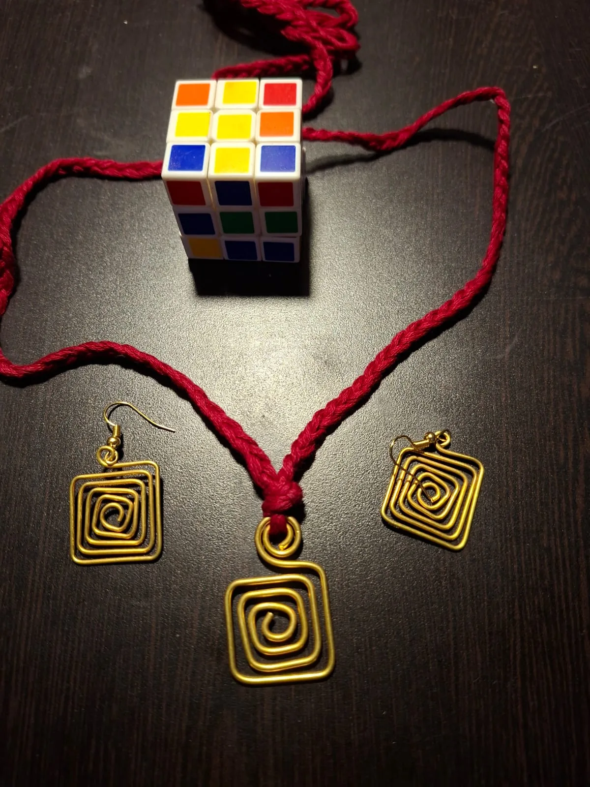 Handcrafted Elegant Brass Jewellery Set - Design 2