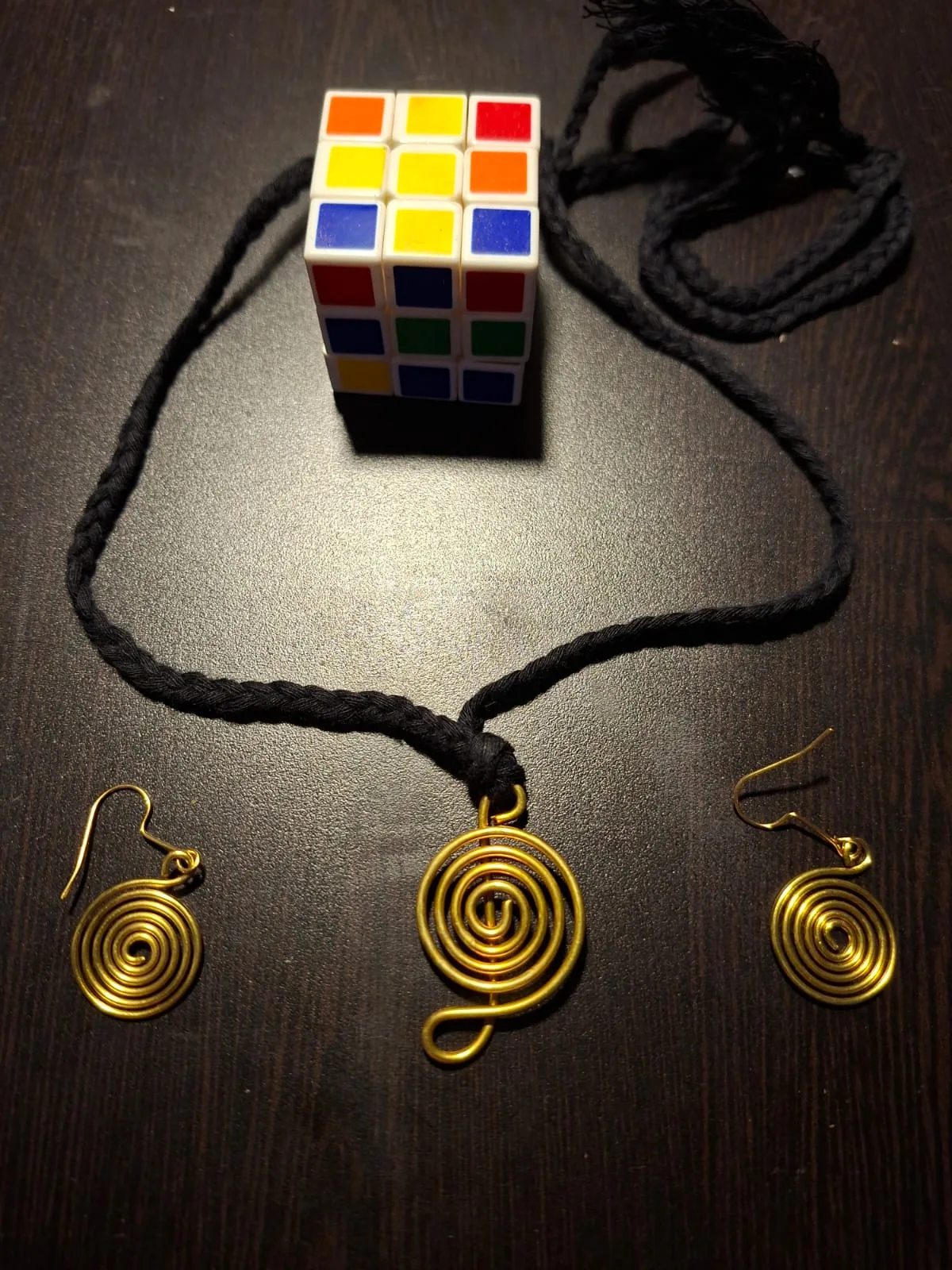 Handcrafted Elegant Brass Jewellery Set - Design 3