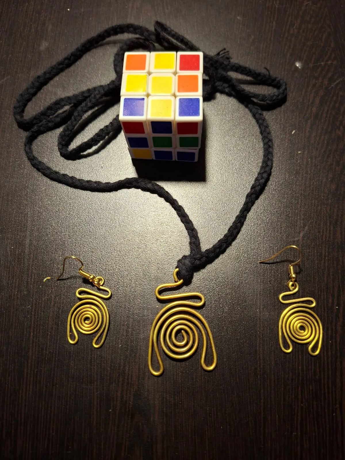 Handcrafted Elegant Brass Jewellery Set - Design 5