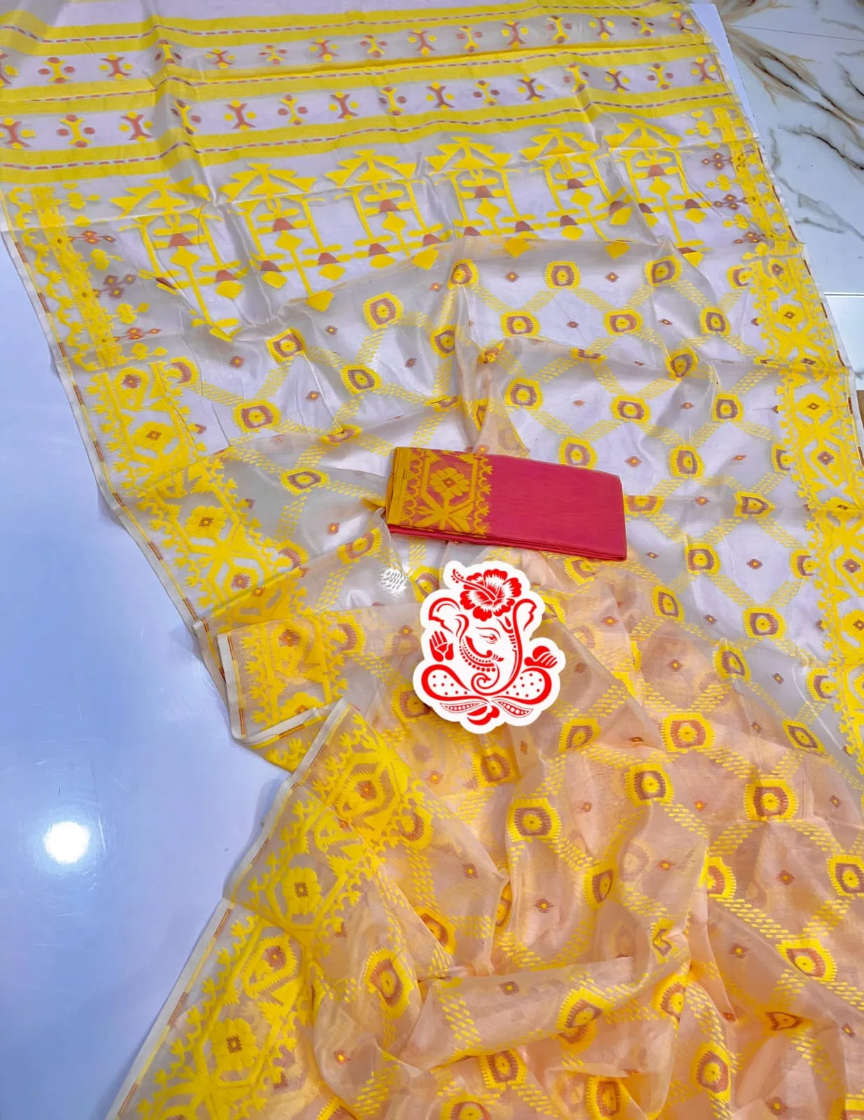 Exclusive New Bangladesh Resham Soft Dhakai Jamdani Saree with Blouse Piece