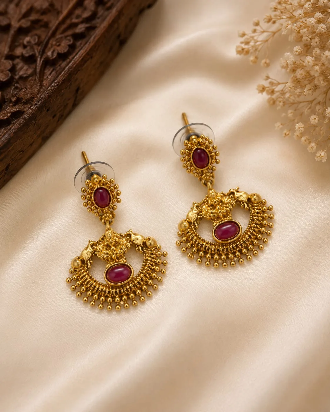 Temple Jewellery Set – Premium Golden Finish | Traditional Ethnic Jewellery - Design 2