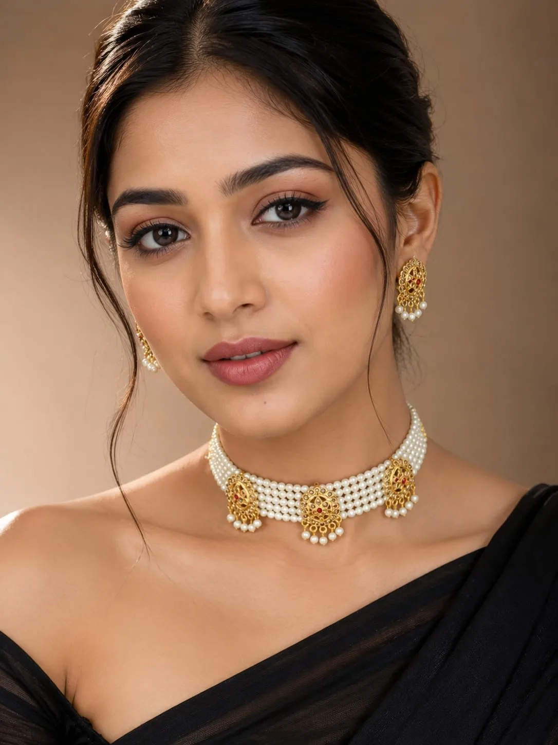 Temple Jewellery Set – Premium Golden Finish | Traditional Ethnic Jewellery - Design 3