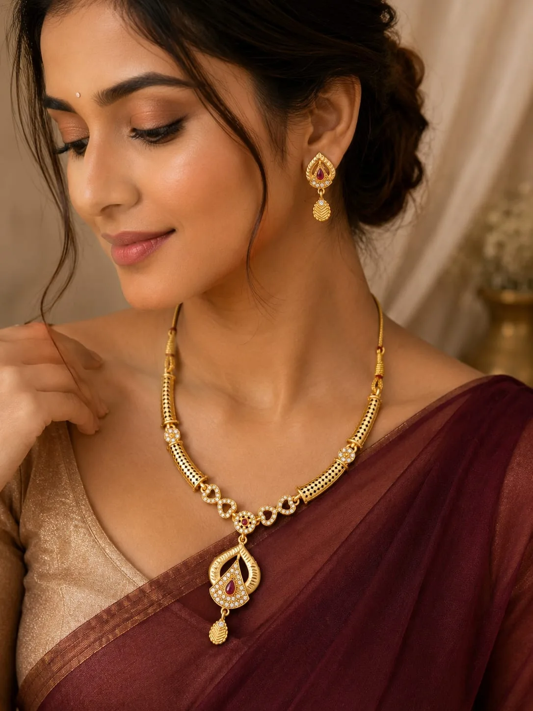 American Diamond-Inspired Set for Women | Elegant Traditional Jewellery - Design 2