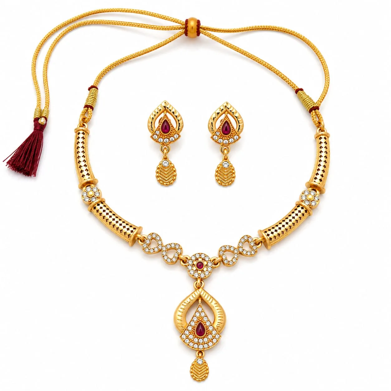 American Diamond-Inspired Set for Women | Elegant Traditional Jewellery - Design 2