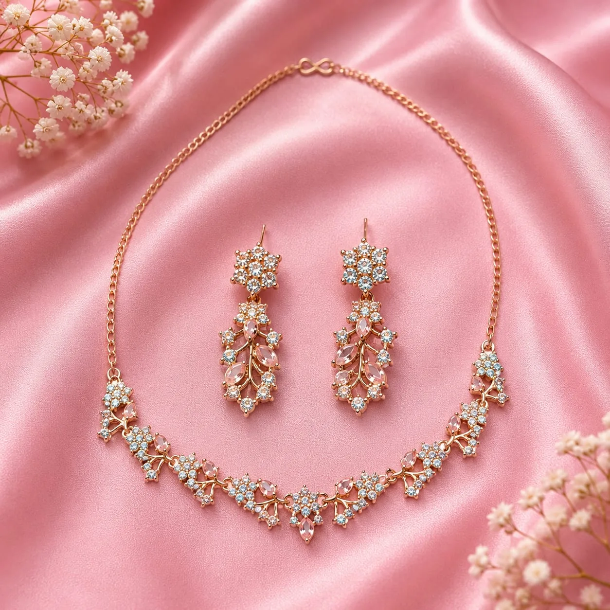 American Diamond-Inspired Set for Women | Elegant Traditional Jewellery - Design 3