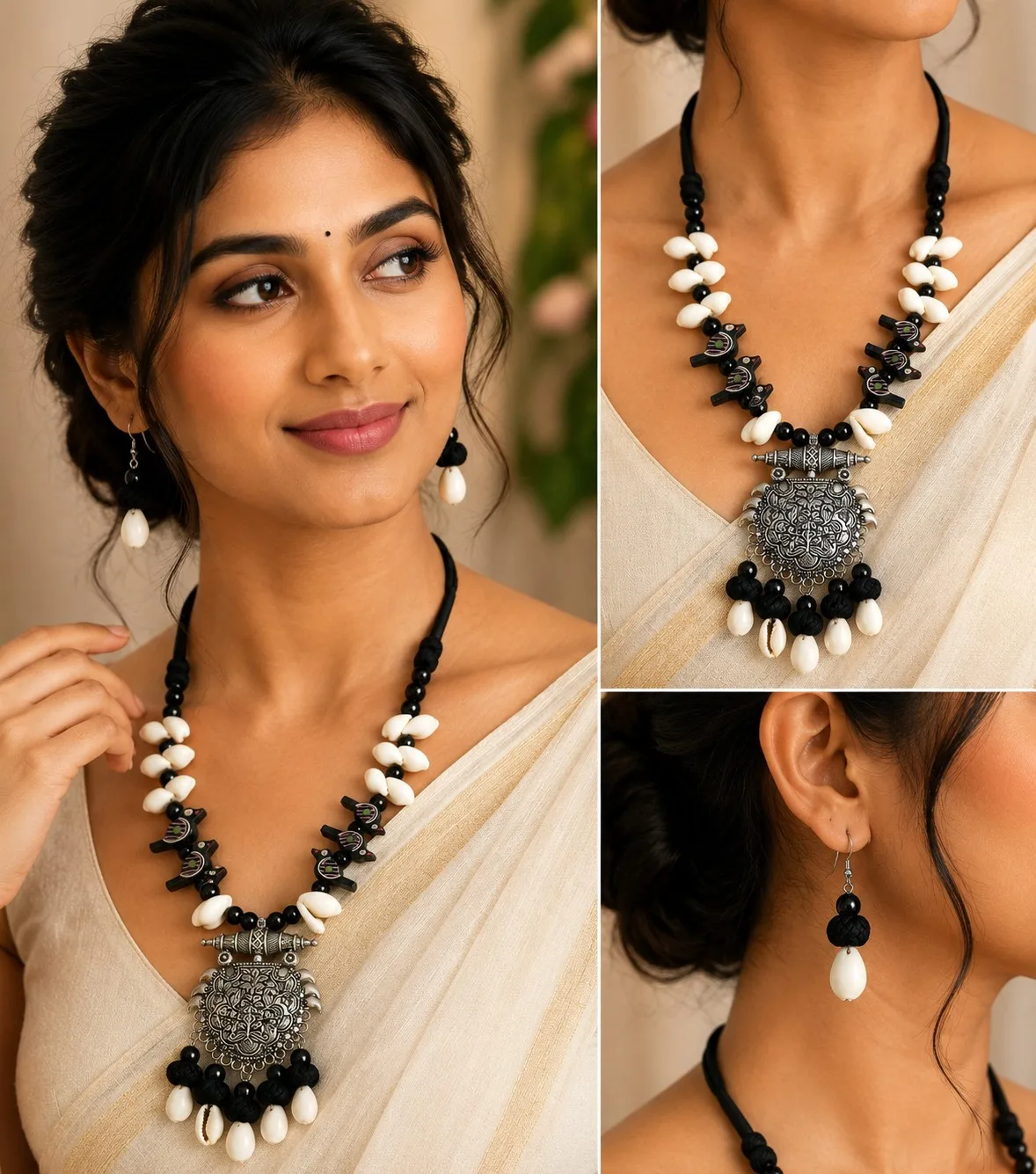 Handmade Oxidised Fusion Jewellery Set