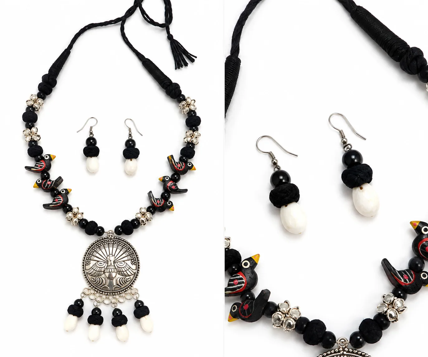 Handmade Oxidised Fusion Jewellery Set - Design 3