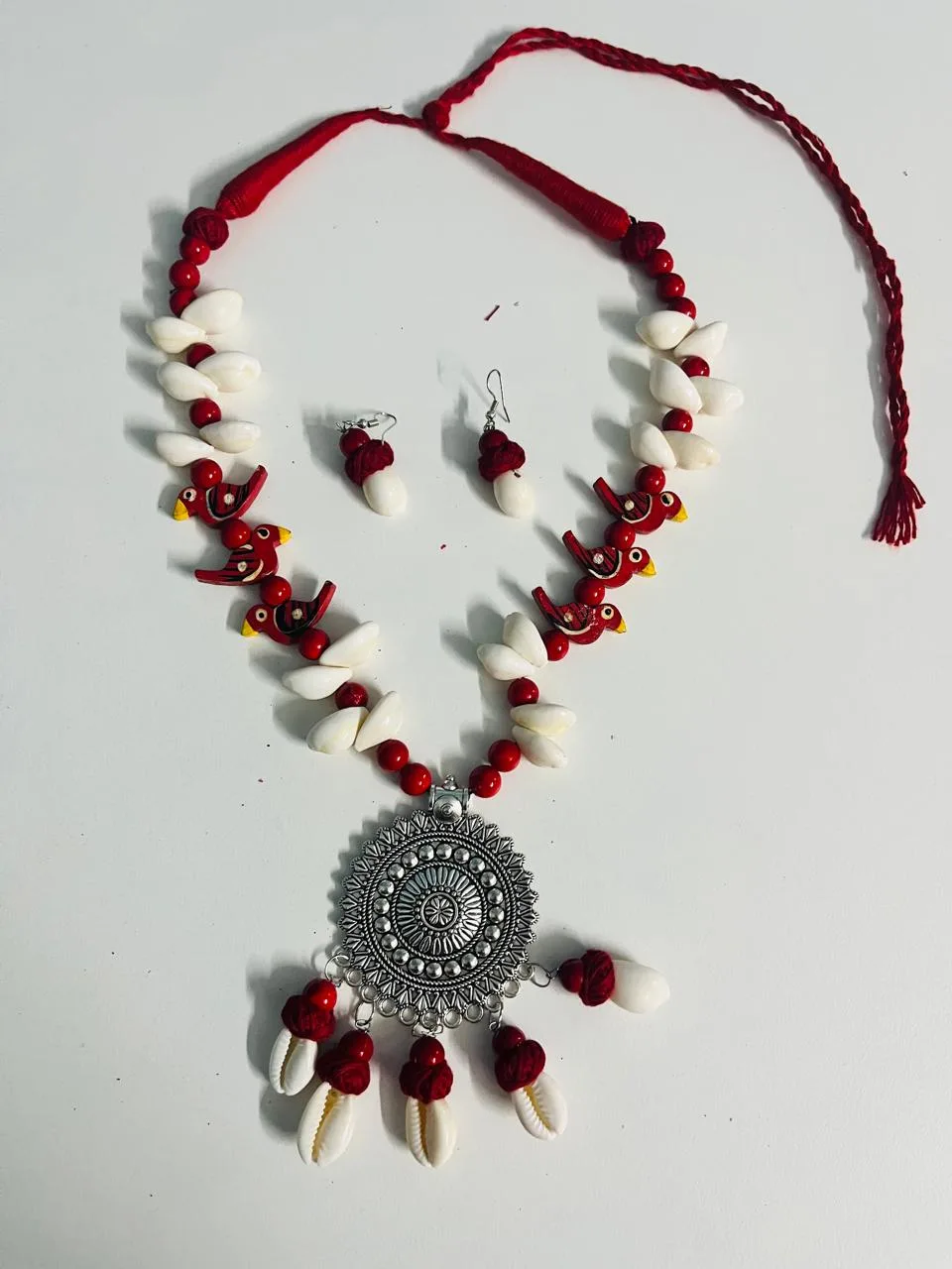 Handmade Oxidised Fusion Jewellery Set - Design 4