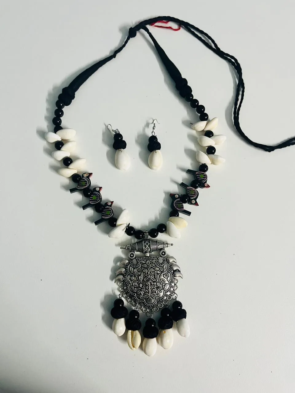 Handmade Oxidised Fusion Jewellery Set - Design 1
