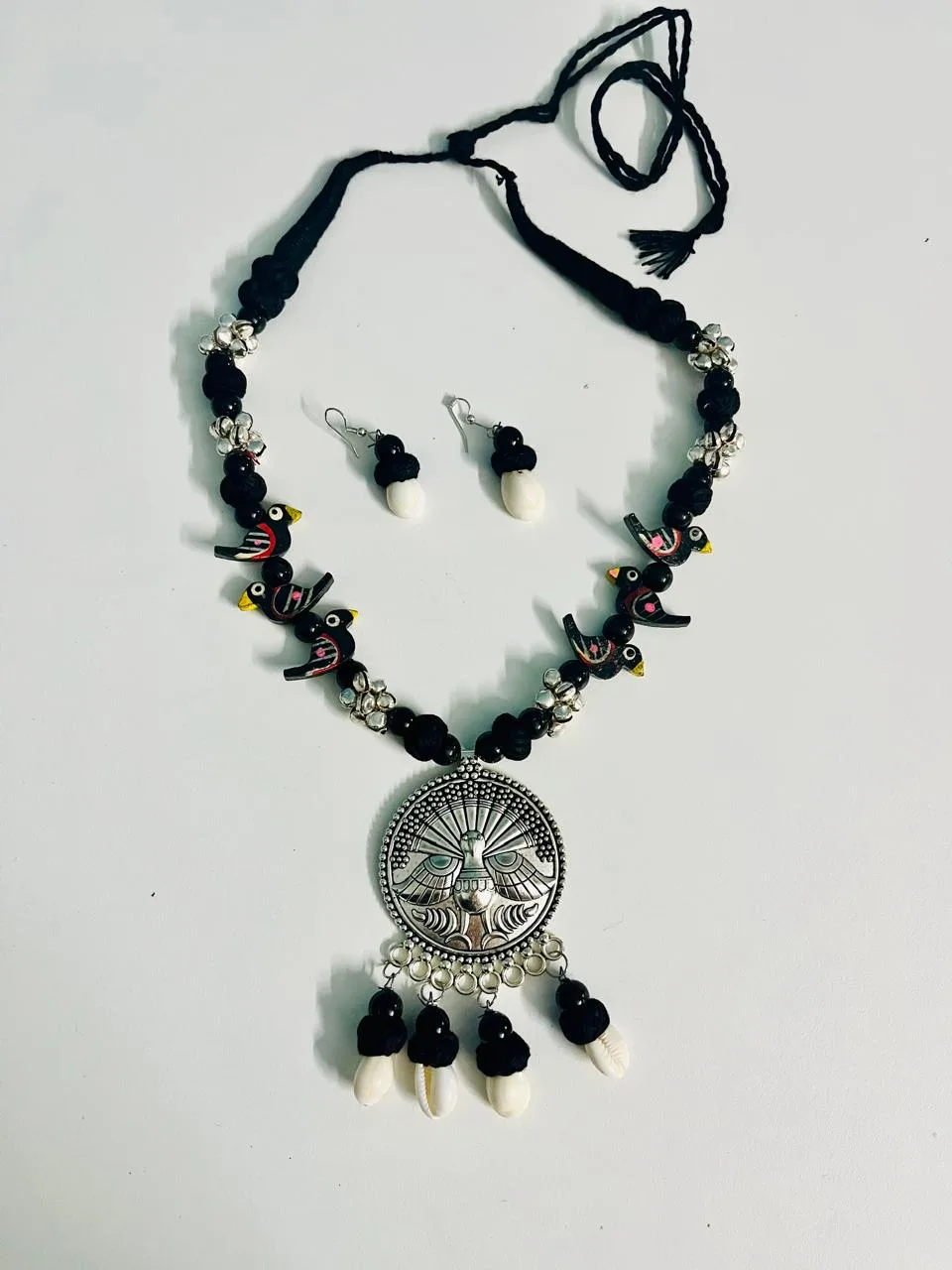 Handmade Oxidised Fusion Jewellery Set - Design 3