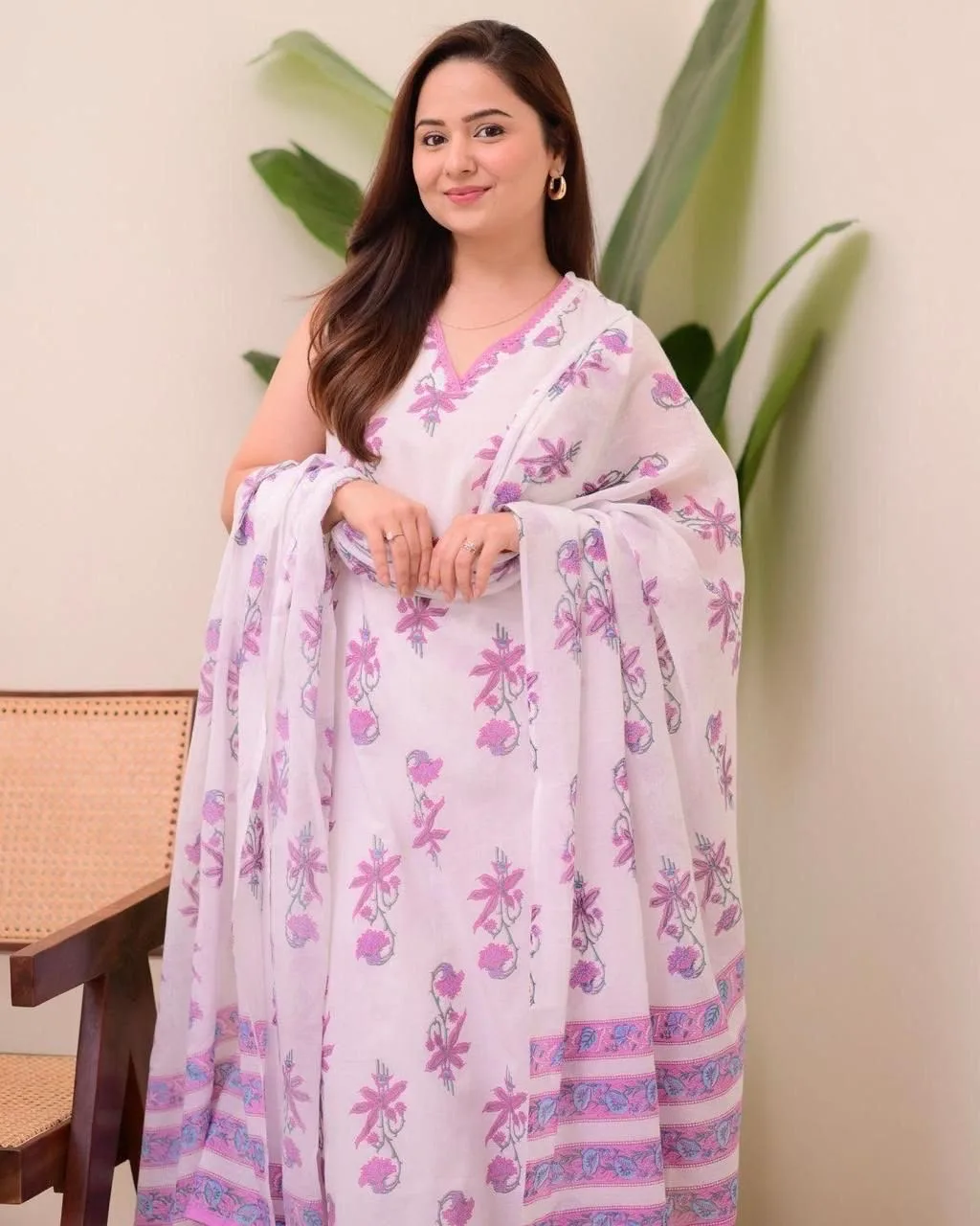 Summer Special Cotton Suit - Pink