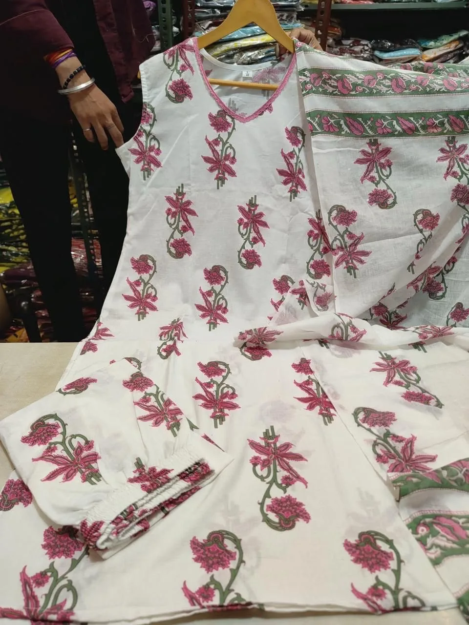 Summer Special Cotton Suit - Maroon