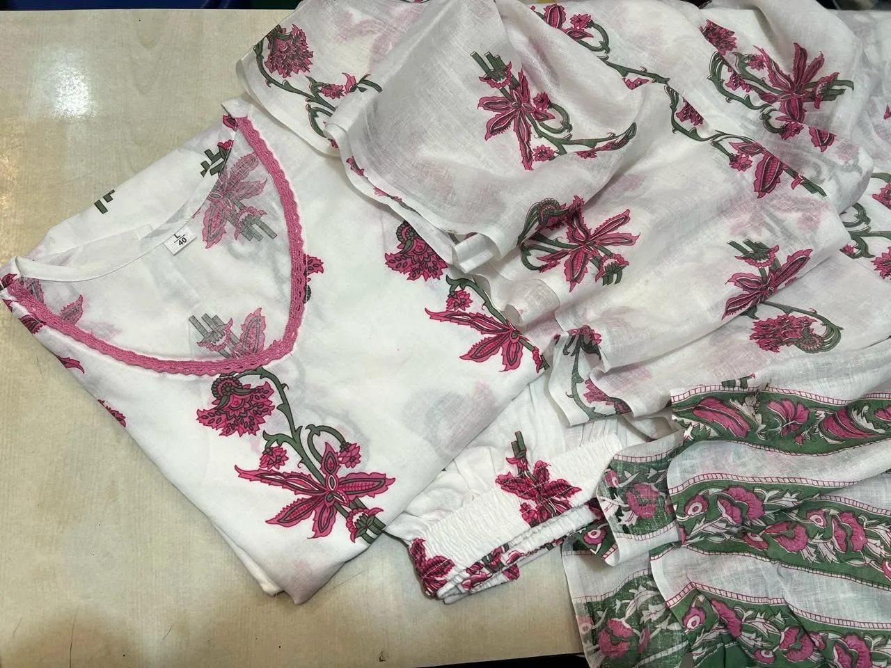 Summer Special Cotton Suit - Maroon