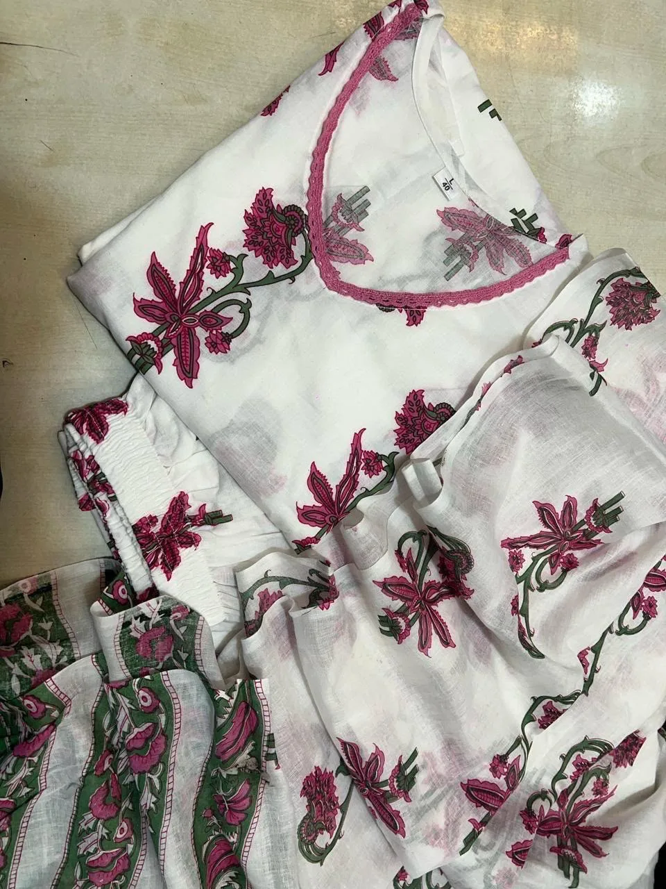 Summer Special Cotton Suit - Maroon