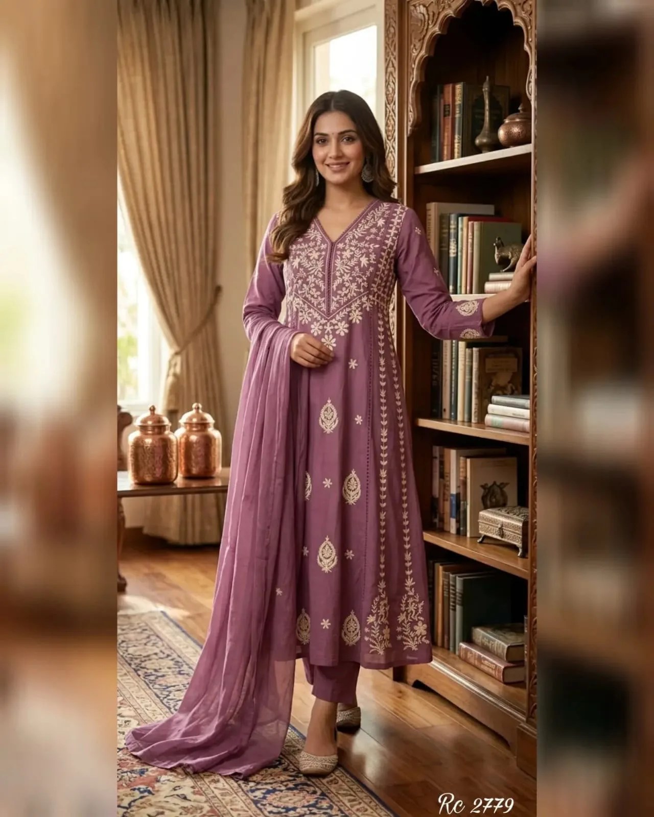 Raksha Bandhan Special Cotton Designer Kurta Set - Violete