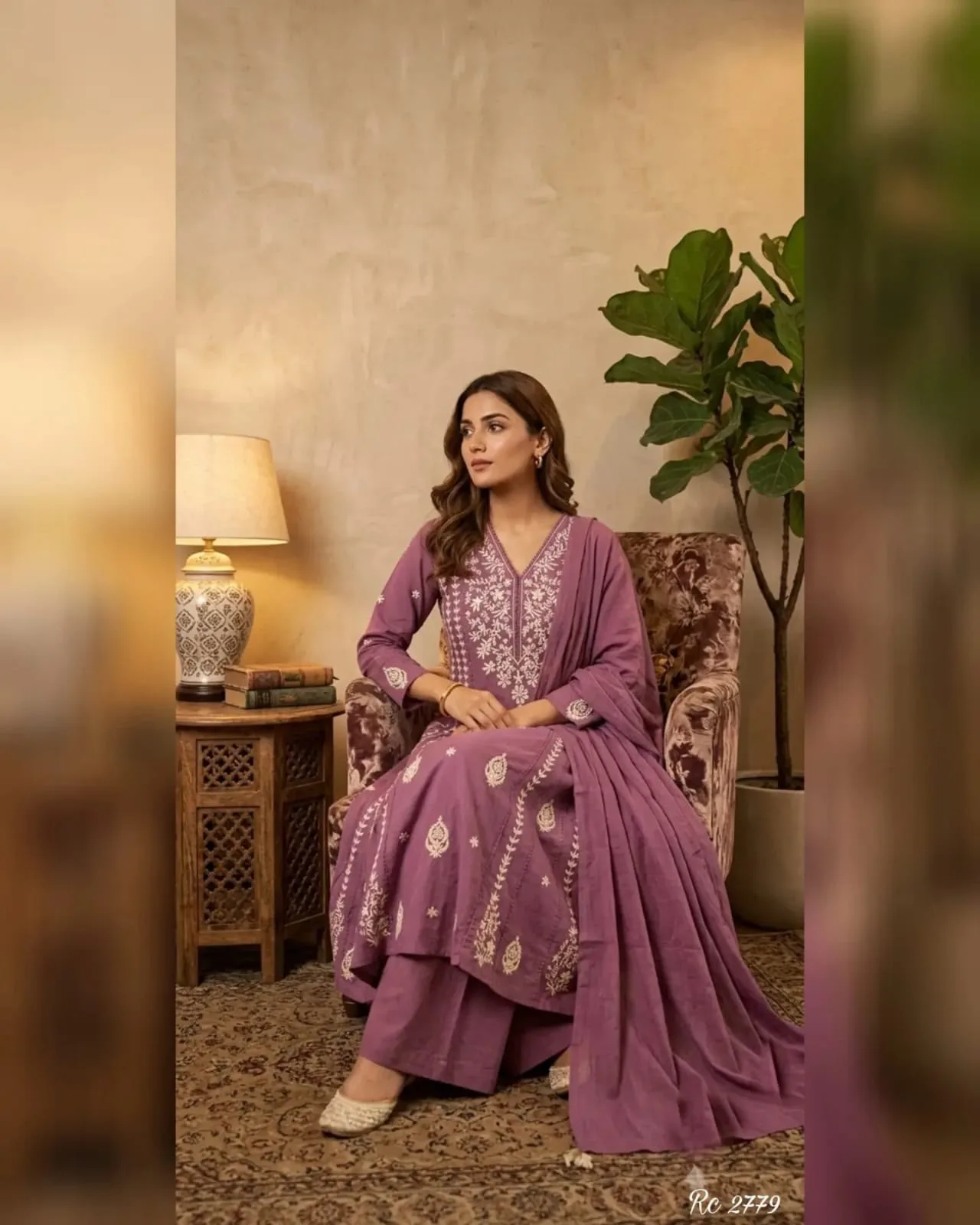 Raksha Bandhan Special Cotton Designer Kurta Set - Violete