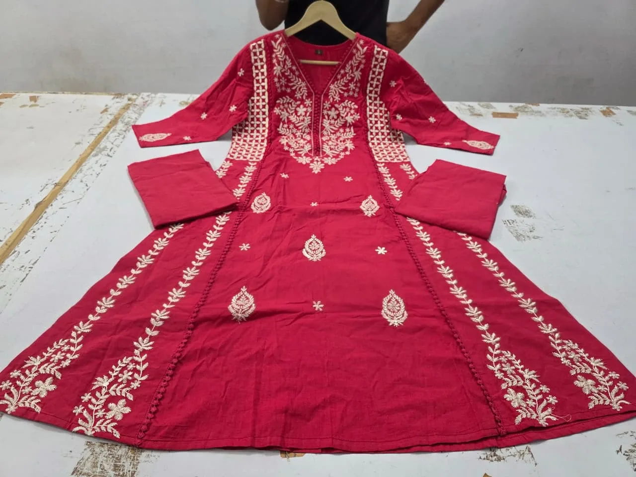 Raksha Bandhan Special Cotton Designer Kurta Set - Red