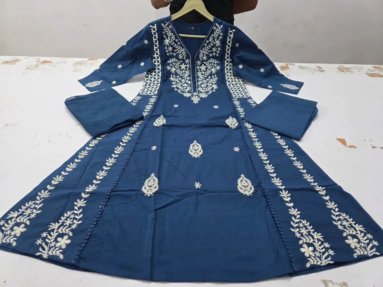 Raksha Bandhan Special Cotton Designer Kurta Set - Blue