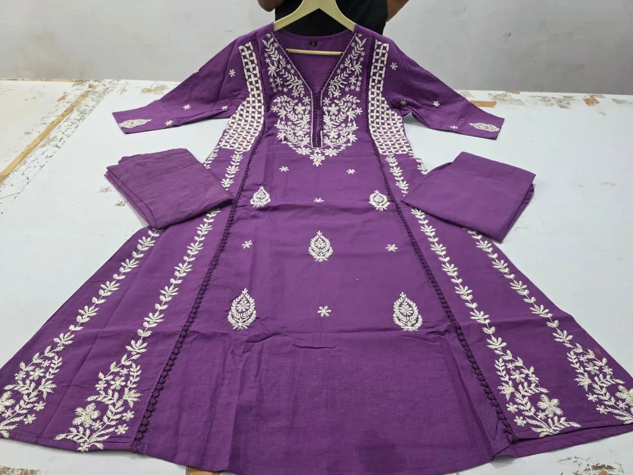 Raksha Bandhan Special Cotton Designer Kurta Set - Purple