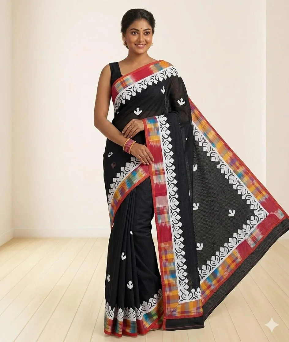Beautiful Resham Kota Saree with All-Over Appliqu Work - Design5