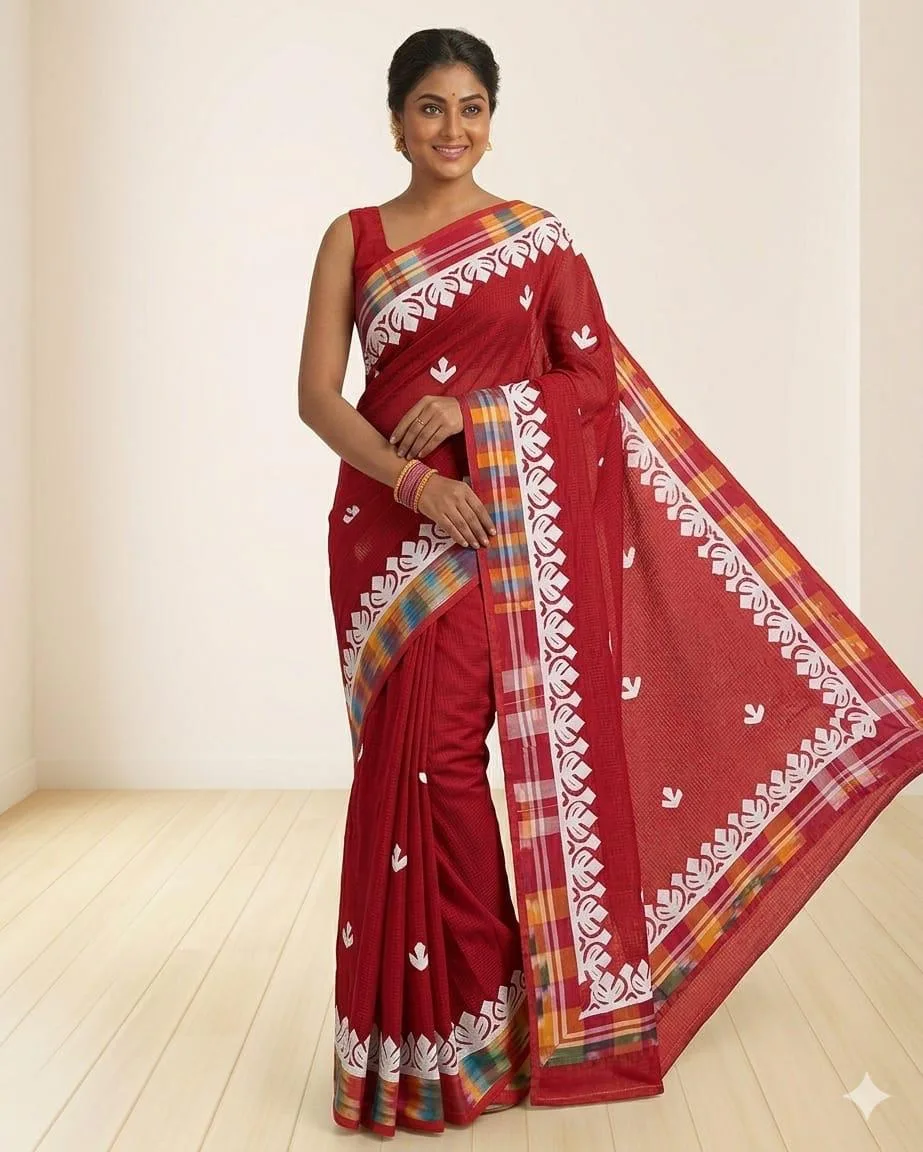 Beautiful Resham Kota Saree with All-Over Appliqu Work - Design7