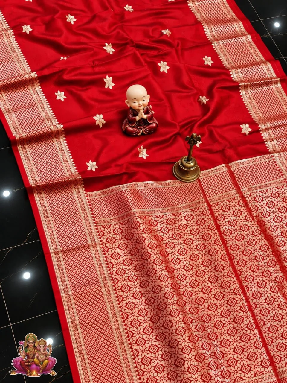 Beautiful Tanchoi Katan Silk Saree - Red