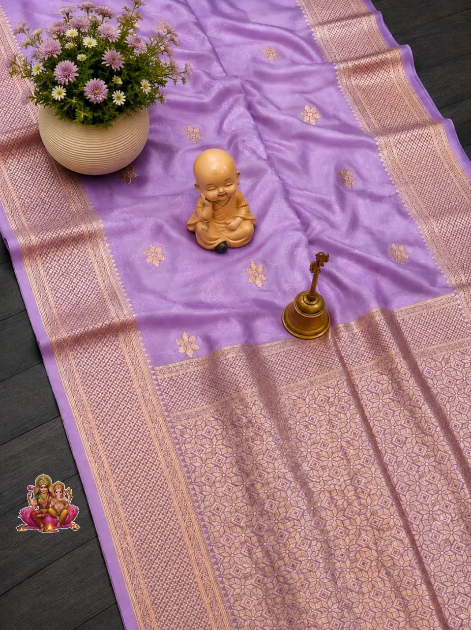 Beautiful Tanchoi Katan Silk Saree - Lavender