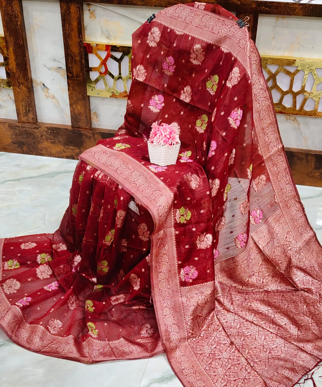 Jute Mina Kota Saree