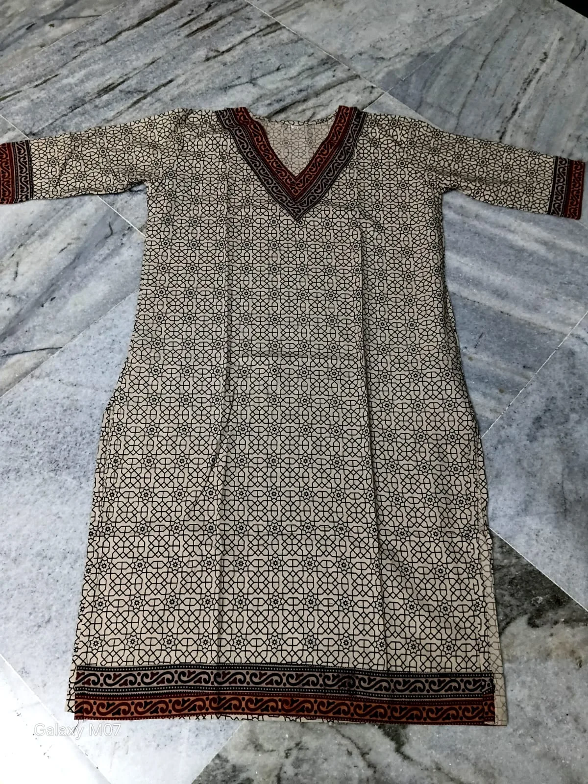 Ajrakh Cotton Kurti – Puja Special Offer - Design2