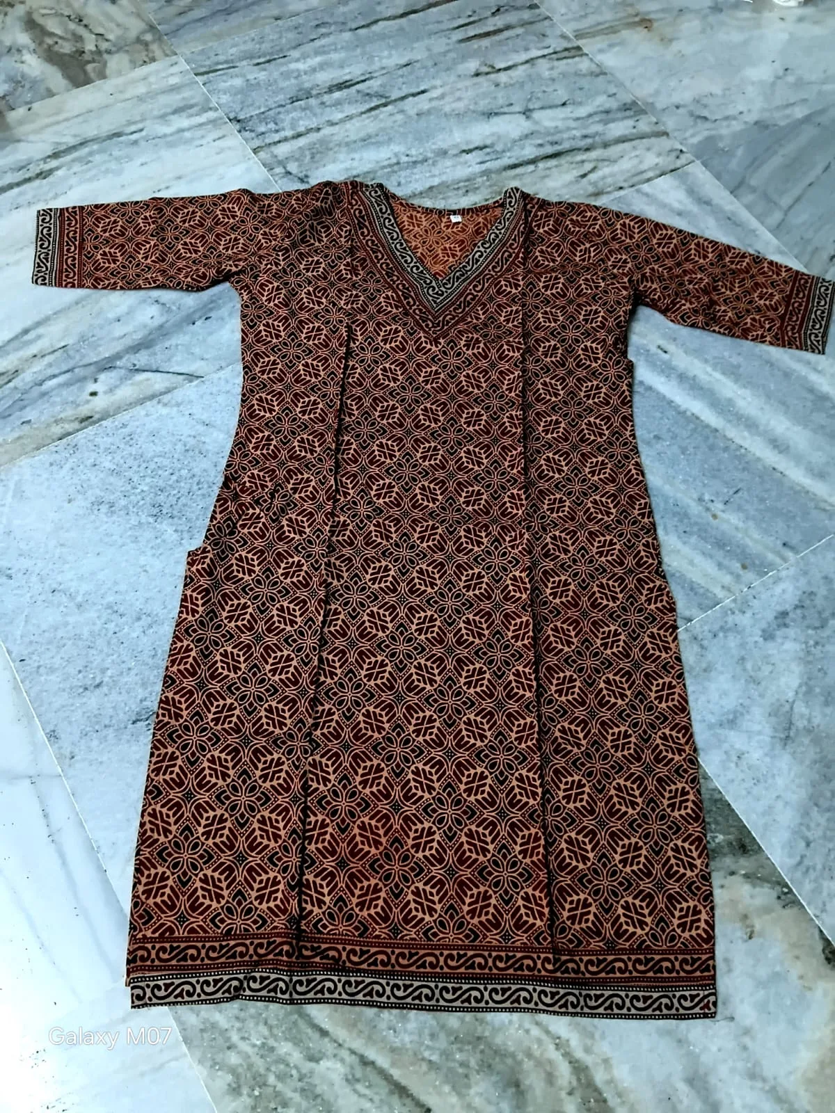 Ajrakh Cotton Kurti – Puja Special Offer - Design3