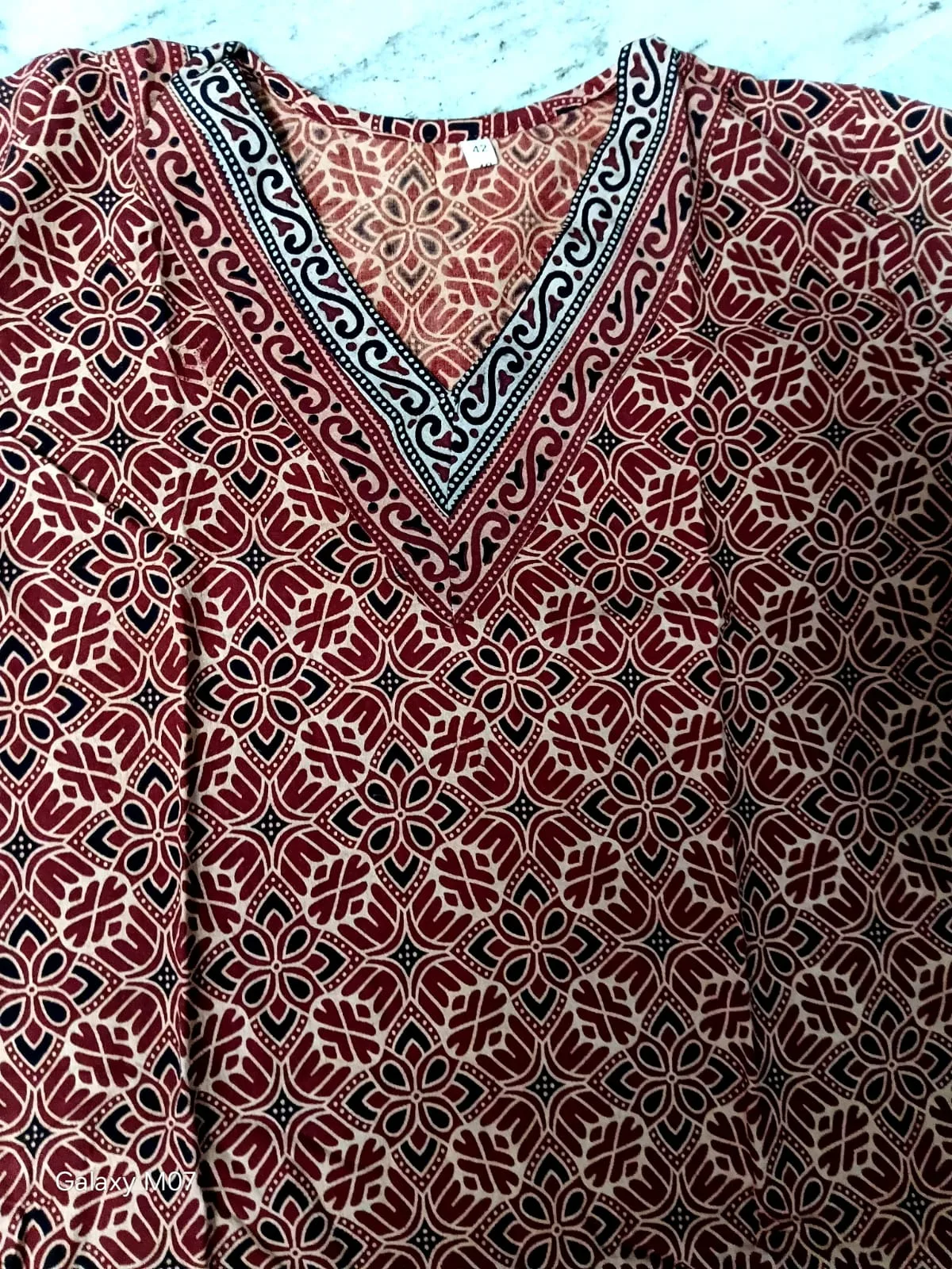 Ajrakh Cotton Kurti – Puja Special Offer - Design3