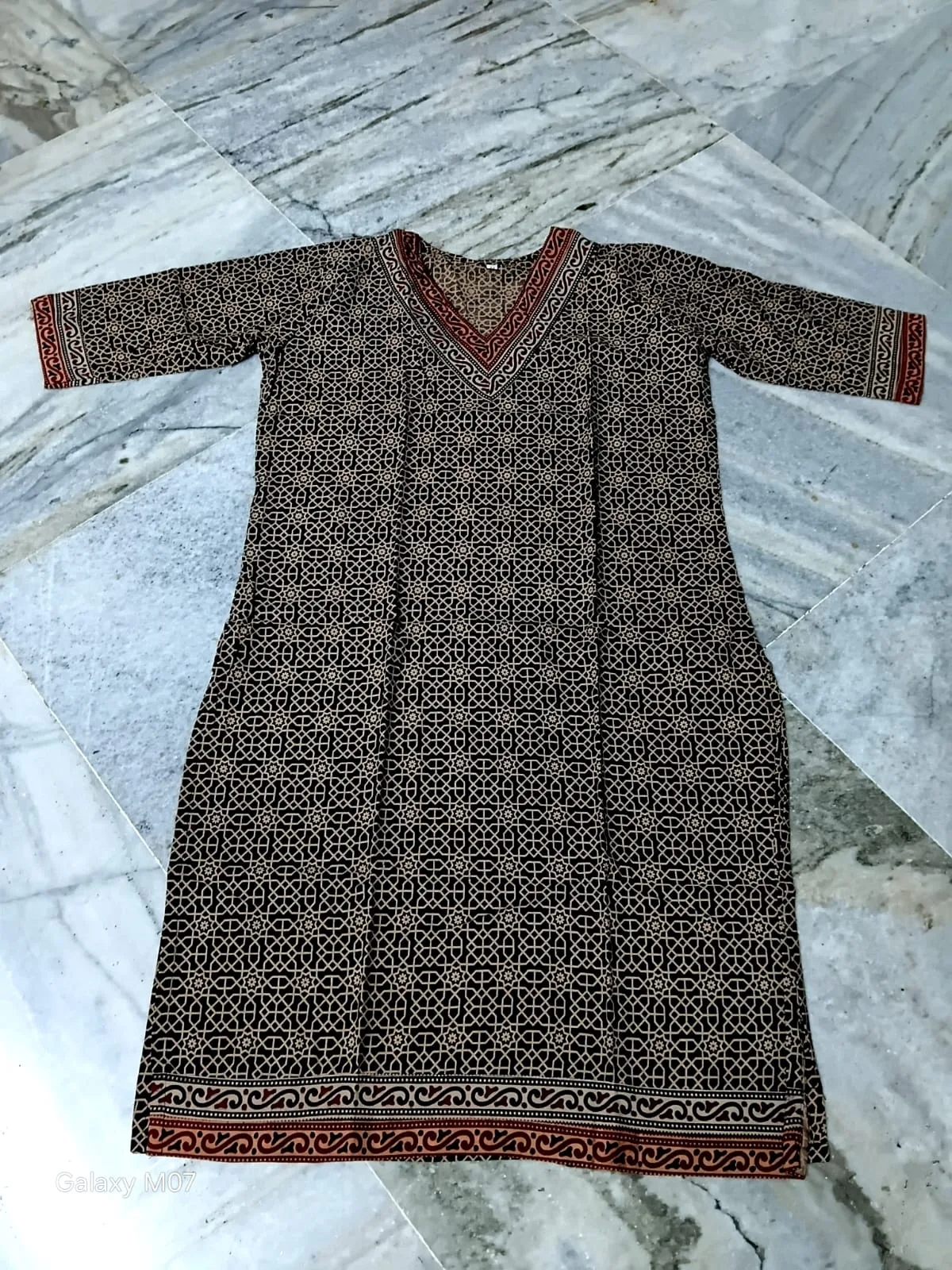 Ajrakh Cotton Kurti – Puja Special Offer - Design4