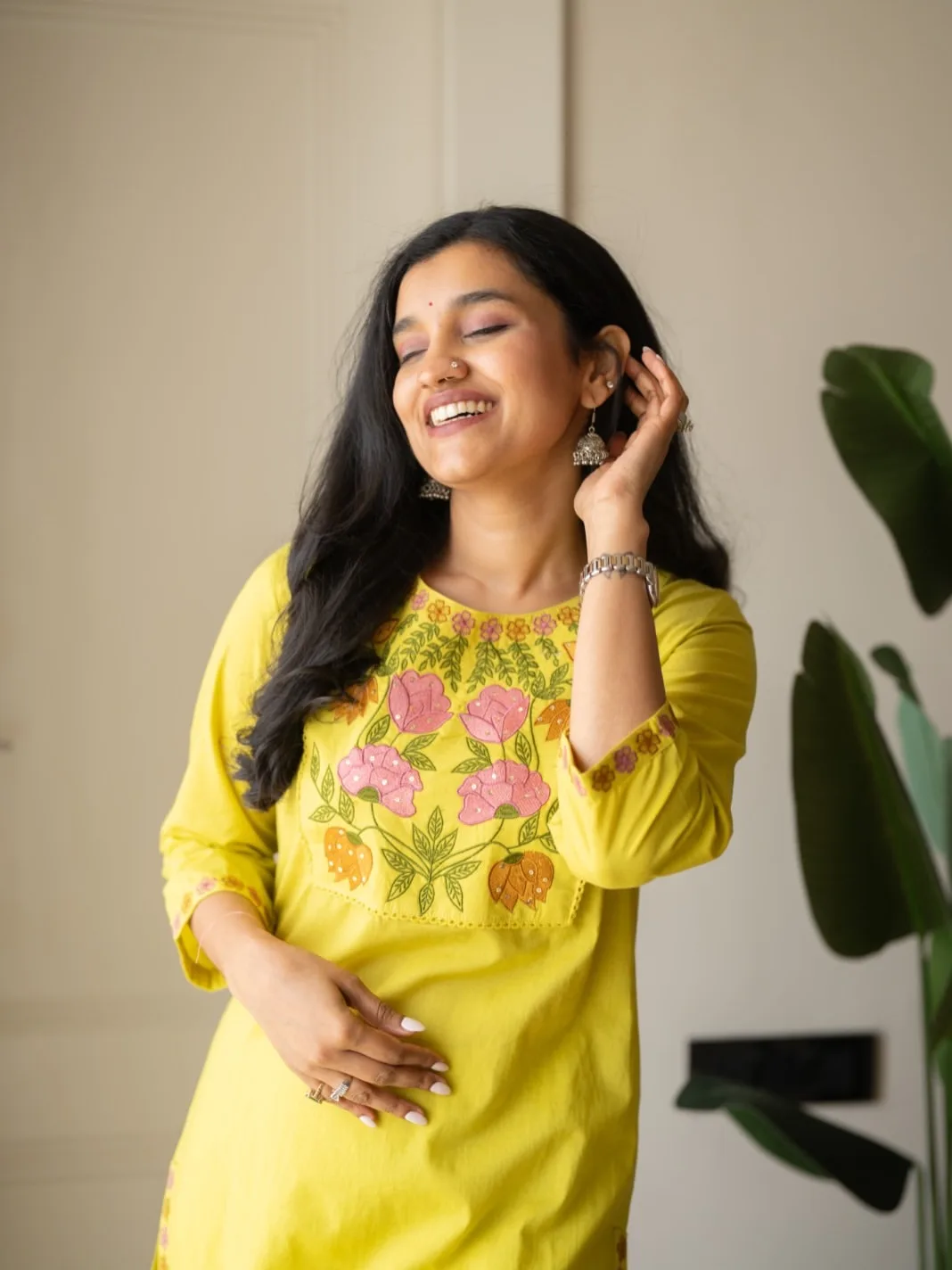 Beautiful Cotton Embroidery 3-Piece Suit Set – Rajlaxmi International - Yellow