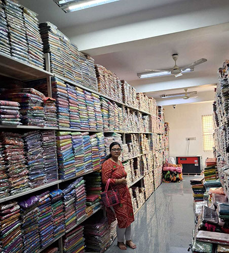 Traditional Indian saree drape